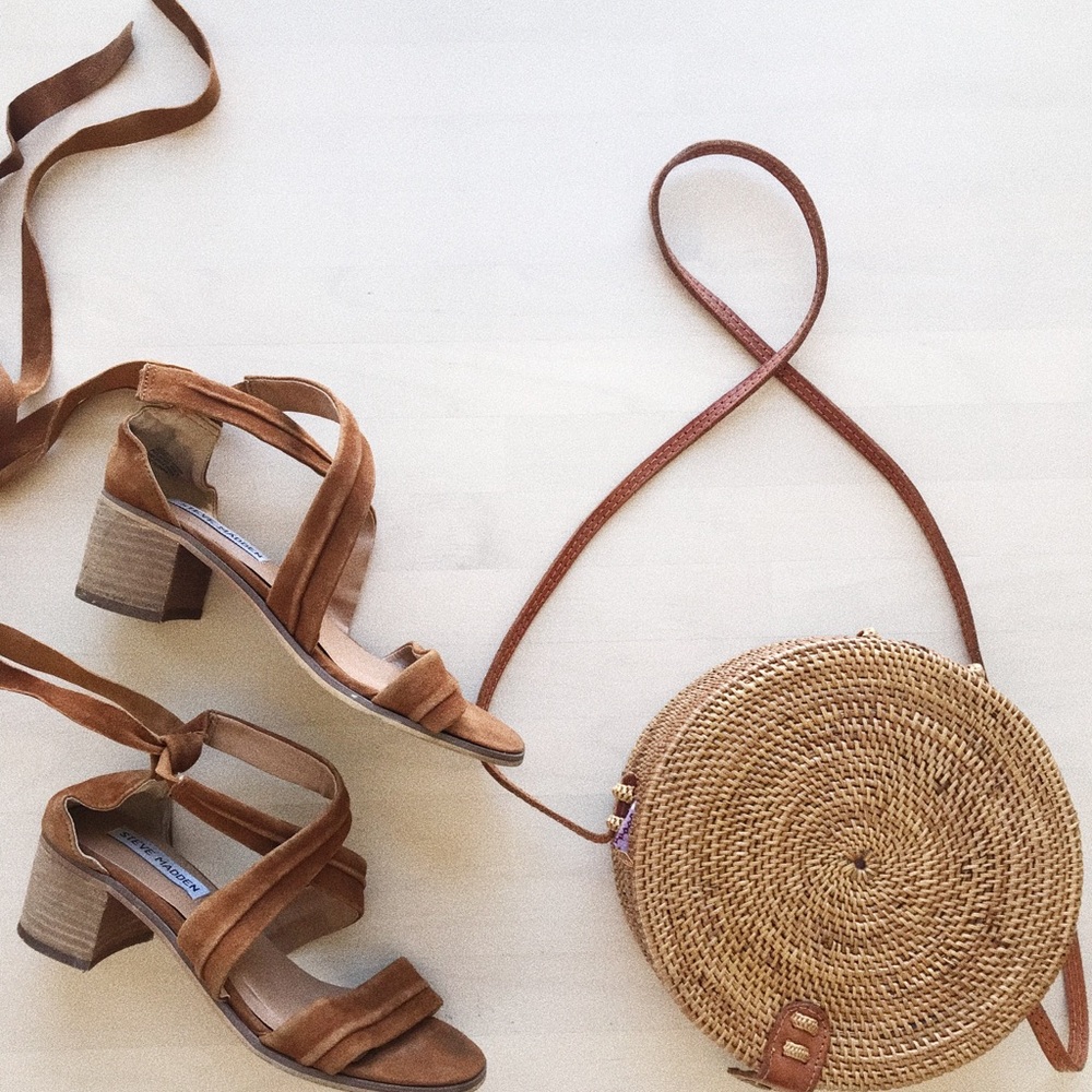 Steven Madden Suede Lace-up Sandals